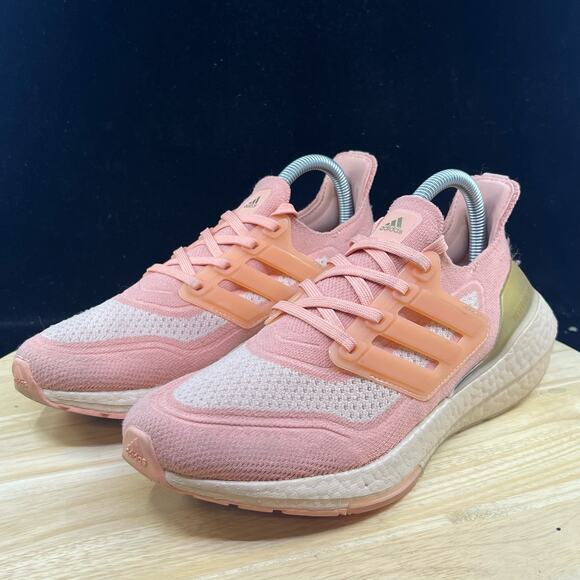 Adidas Ultraboost 21 Womens Ambient Blush Pink Athletic Running Shoe FY3953 Sz 7 - Picture 2 of 10